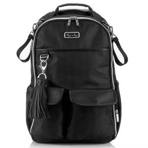 Black Itzy Ritzy Boss Backpack Diaper Bag with changing pad